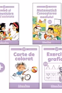 Pachet educational 4-5 ani, M. Andreianu (Set + Exercitii grafice + Carte de colorat)