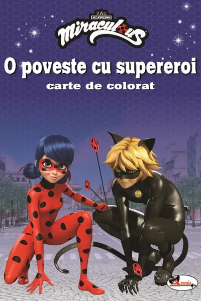 O poveste cu supereroi. Carte de colorat