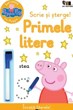Peppa Pig - Scrie si sterge! - Primele litere