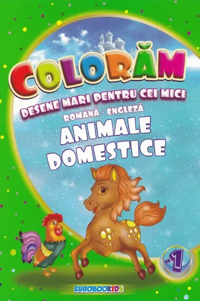 Colorăm desene mari pentru cei mici: Animale domestice