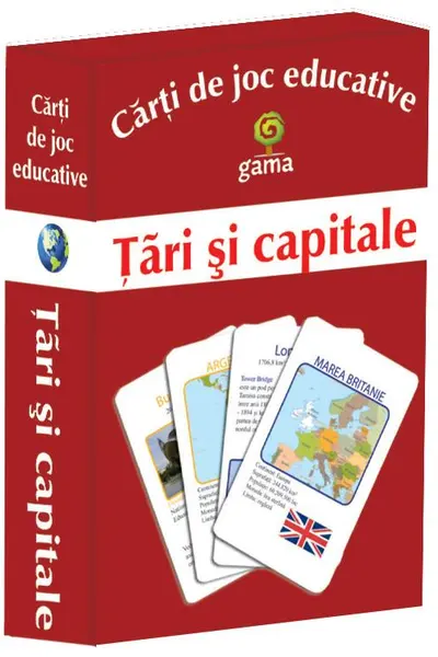 Carti de joc educative - Tari si capitale