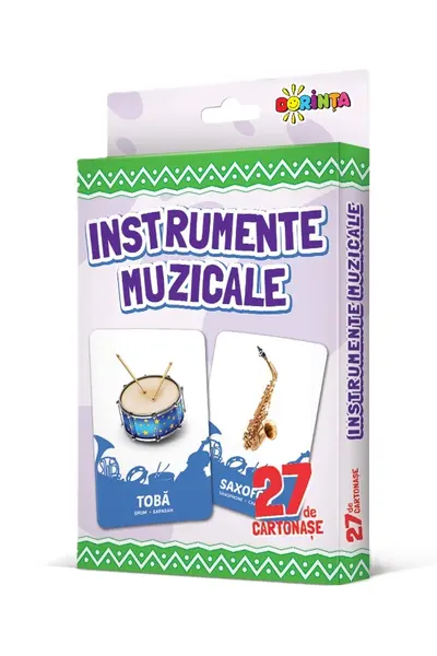 27 de cartonase. Instrumente muzicale