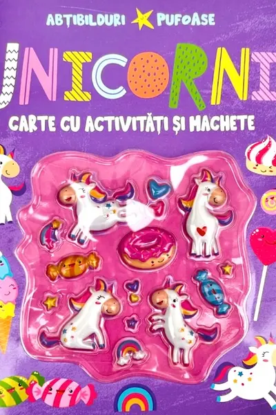 Unicorni - Cu abtibilduri pufoase