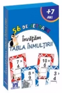 56 de jetoane. Invatam tabla inmultirii