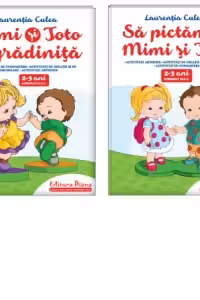 Set doua carti, A4, anteprescolari 2-3 ani: 1. Sa pictam cu Mimi si Toto; 2. Mimi si Toto la gradinita