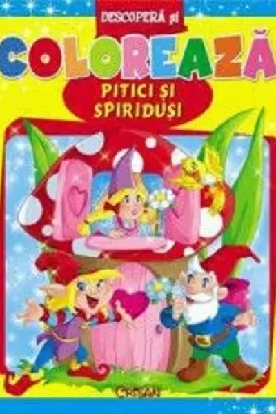 Descoperă și colorează pitici și spiriduși