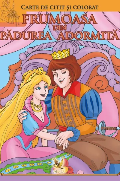 Frumoasa din padurea adormita. Carte de citit si colorat