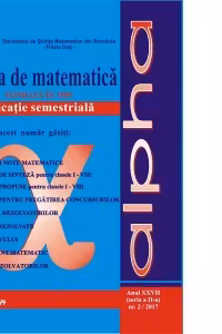 Revista de matematica Alpha (nr.2/2017)