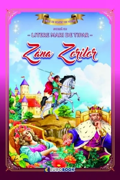 Zâna Zorilor. Carte de colorat cu povești scrisă cu litere mari de tipar
