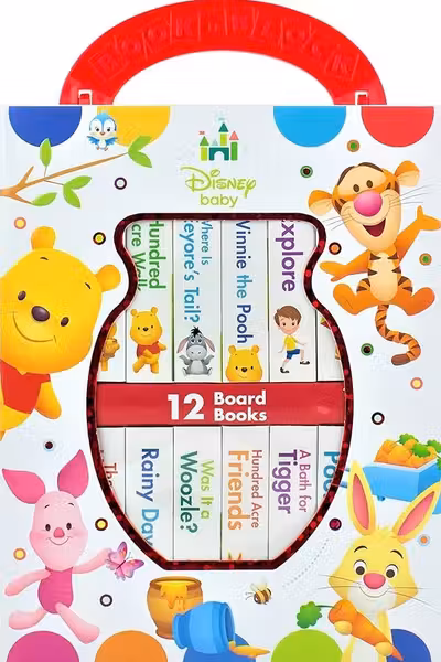 Disney Baby - Winnie the Pooh - My First Library Board Book Block 12- Book Set