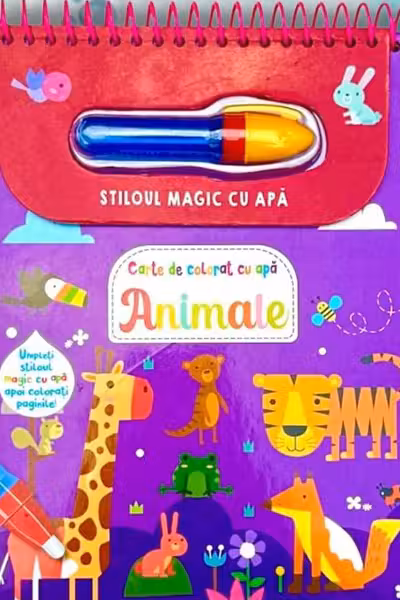 Animale - Carte de colorat cu apa