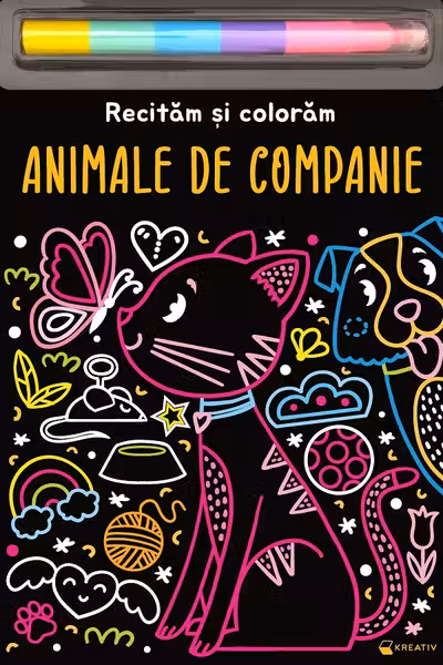 Animale de companie - Recitam si coloram