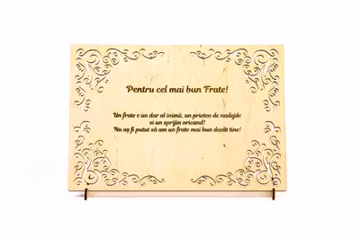 Diploma personalizata din lemn- Pentru cel mai bun Frate!