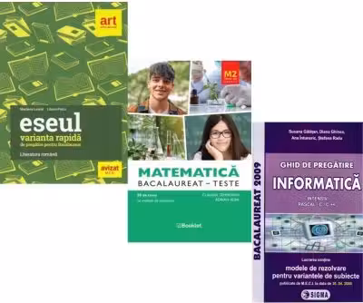 Pachet Bacalaureat 2026. Eseul. Varianta rapida de pregatire, Matematica M2 Stiinte ale naturii, Informatica clasele 11-12, intensiv Pascal C/C++ - Liliana Paicu, Claudia Temneanu, Susana Galatean