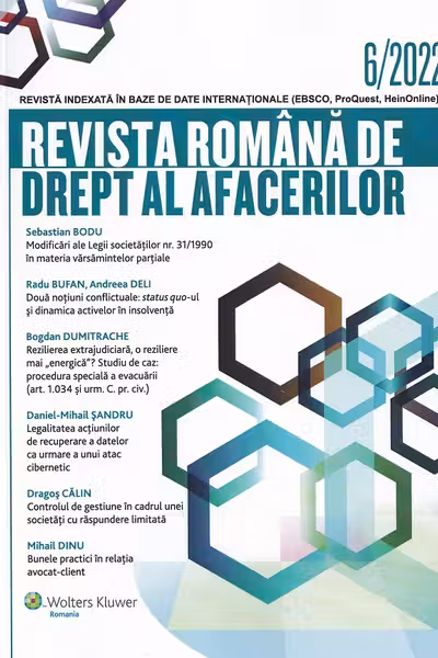 Revista Română de drept al afacerilor Nr.6/2022