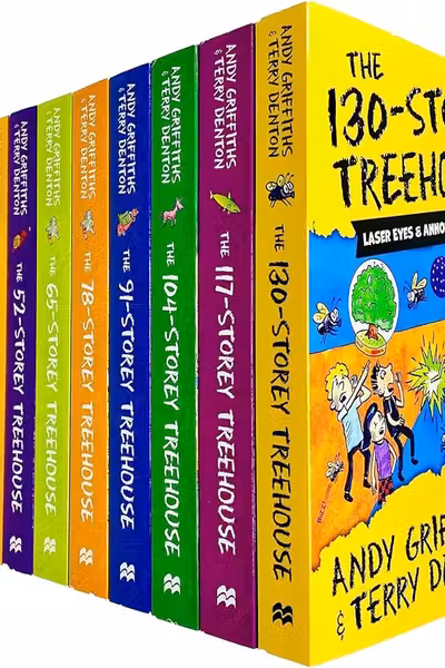 Andy Griffiths Treehouse Collection 8 Books Set - 13 26 39 52 65 78 91 104 storey treehouse