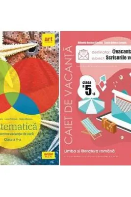 Pachet 2 Caiete pentru vacanta de vara, clasa a 5-a. Matematica si Limba si literatura romana. Scrisorile verii - Marius Perianu, Mihaela Daniela Cirstea