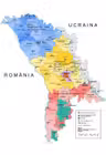 Republica Moldova Harta administrativa