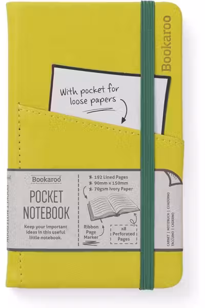 Bookaroo Pocket A6 Notebook Chartreuse