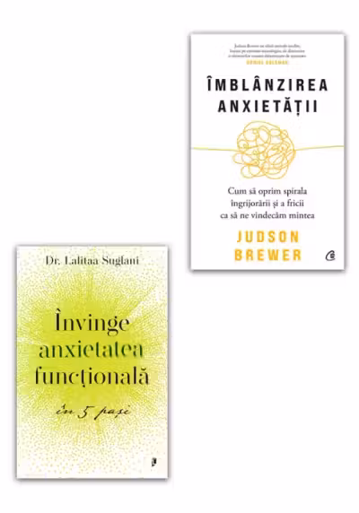 Pachet Invinge anxietatea functionala in 5 pasi + Imblanzirea anxietatii. Set 2 carti