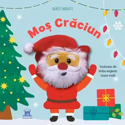 Mos Craciun. Carte cu marioneta