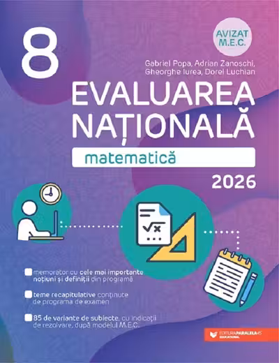 Matematică. Evaluare Națională 2026. Clasa a VIII-a