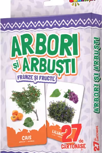 27 de cartonase. Arbori si arbusti frunze si fructe