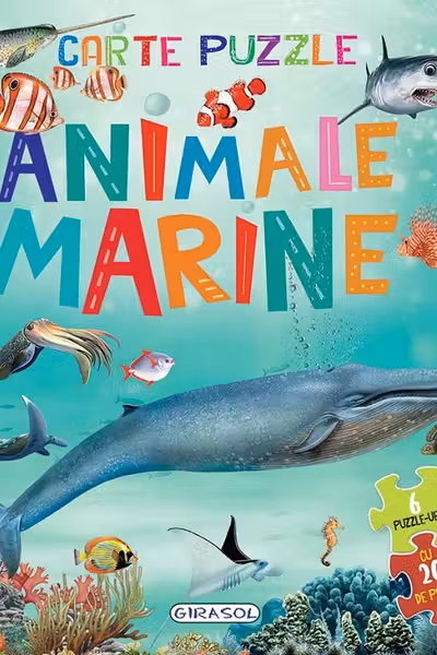 Carte cu 6 puzzle-uri - Animale marine