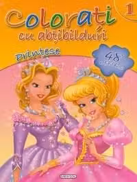 Colorati cu abtibilduri 1.Printese