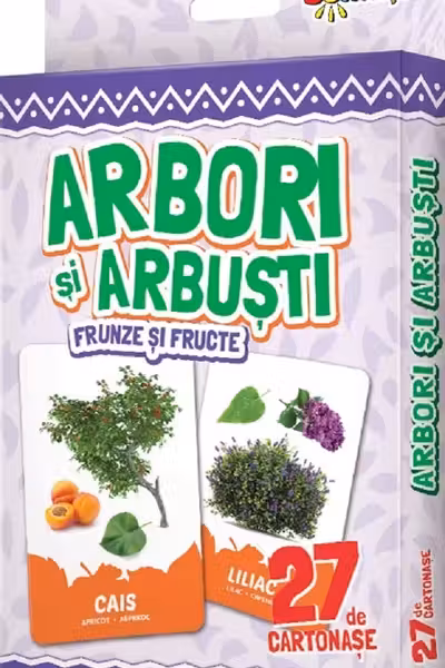 27 de cartonase. Arbori si arbusti frunze si fructe