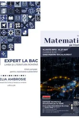 Pachet Bacalaureat 2026. Ghid complet pentru rezolvarea subiectelor Limba si literatura romana si Matematica pe intelesul tuturor M-mate-info, M-stiintele naturii - Delia Ambrosie, Teohar Mihadas