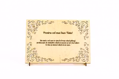 Diploma personalizata din lemn- Pentru cel mai bun Tata!