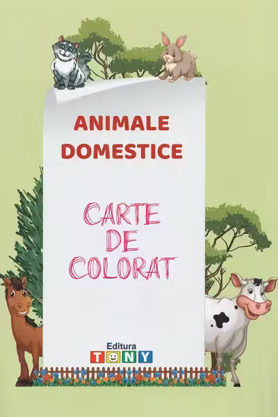 Animale domestice. Carte de colorat