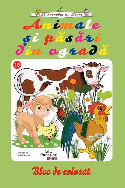 Animale si pasari din ograda: de colorat