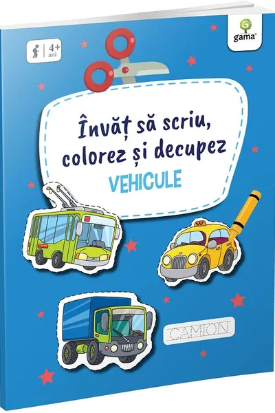 Invat sa scriu, colorez si decupez • Vehicule