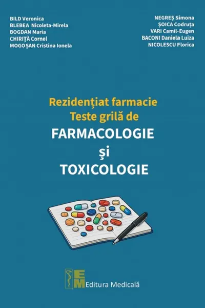 Rezidențiat farmacie. Teste grilă de farmacologie și toxicologie