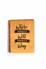 Agenda A5 personalizata din lemn cu mesaj :Unde este vointa exista si o cale!