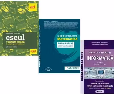 Pachet Bacalaureat 2026. Eseul. Varianta rapida de pregatire, Matematica filiera tehnologica: servicii, resurse si tehnic si Informatica clasele 11-12, intensiv Pascal C/C++ - Liliana Paicu, Marius Burtea, Susana Galatean