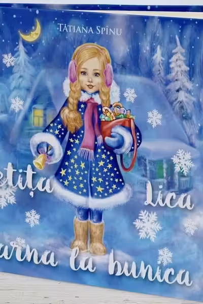 Fetita Lica iarna la bunica