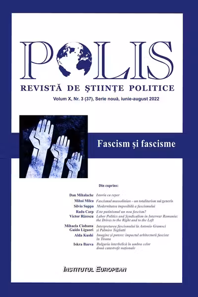 Polis Vol.10 Nr.3 (37) Serie nouă iunie-august 2022. Revista de științe politice