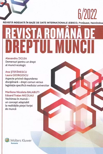 Revista Română de Dreptul Muncii Nr.6/2022