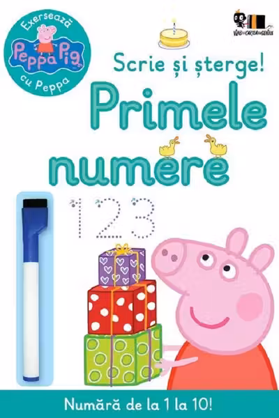 Peppa Pig - Scrie si sterge! - Primele numere
