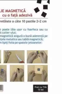Pastile folie magnetica, cu o fata adeziva