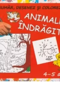 Numar, desenez si colorez ANIMALE INDRAGITE