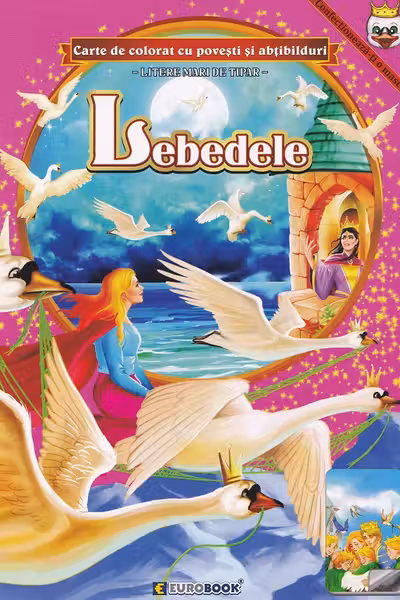 Lebedele. Carte de colorat cu povesti si abtibilduri