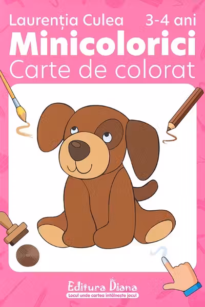 Minicolorici 3-4 ani. Carte de colorat