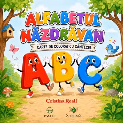 alfabetul nazdravan - carte de colorat cu cantecel