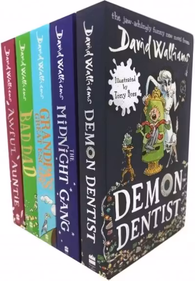 David Walliams 5 Books Set Collection (Series 2) (Midnight Gang Bad Dad Grandpas Great Escape Awful Auntie Demon Dentist)