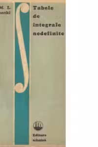 Tabele de integrale nedefinite - traducere din limba rusa