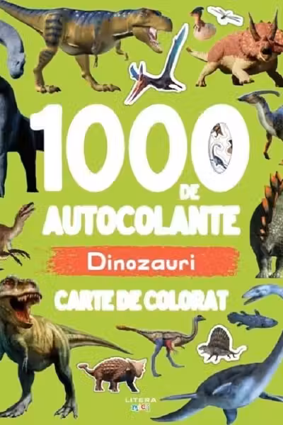 1000 DE AUTOCOLANTE. DINOZAURI. Carte de desenat